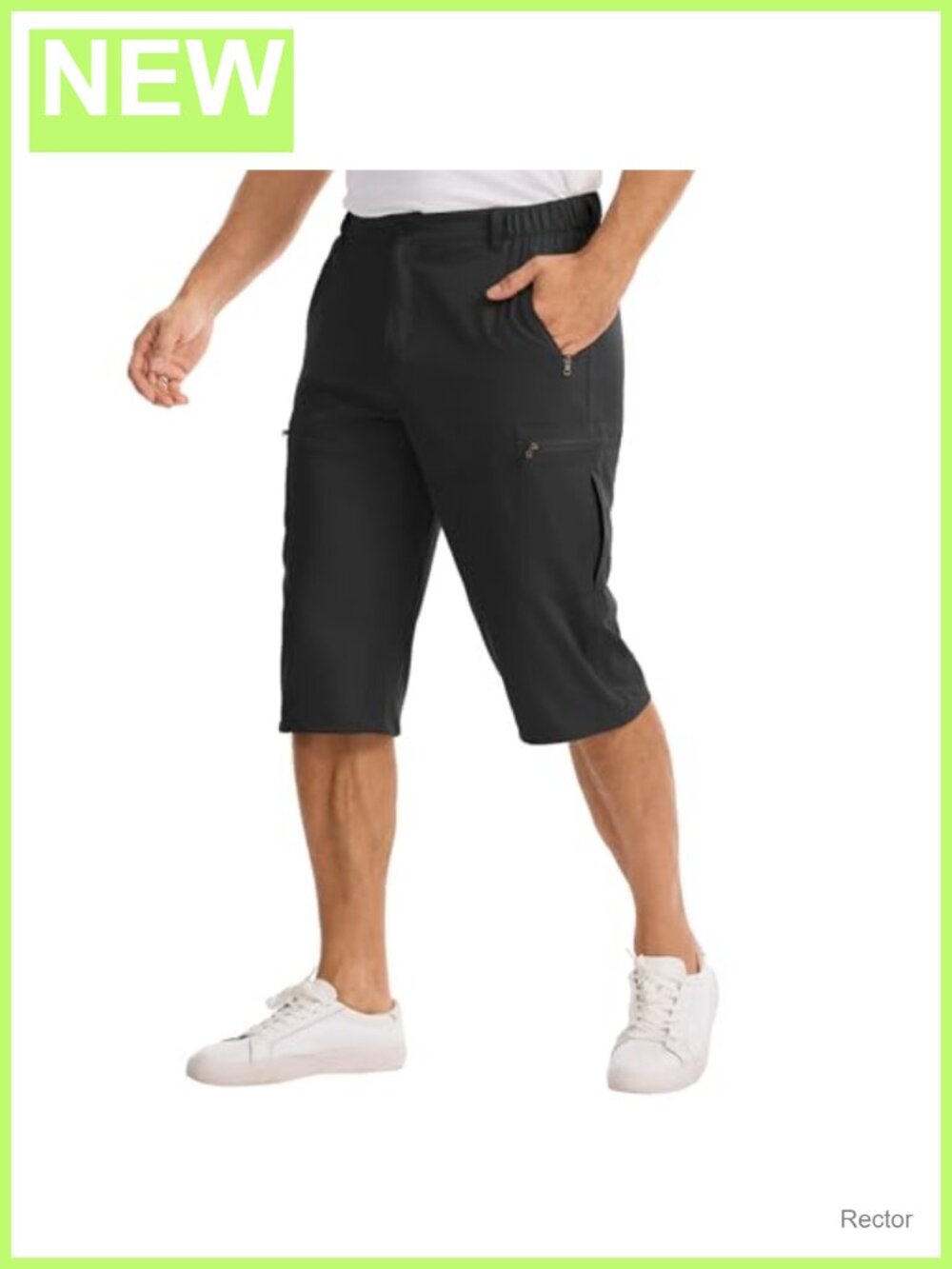 Men's Capri Pants 3/4 Stretch Cargo Long Shorts Hiking Outdoor